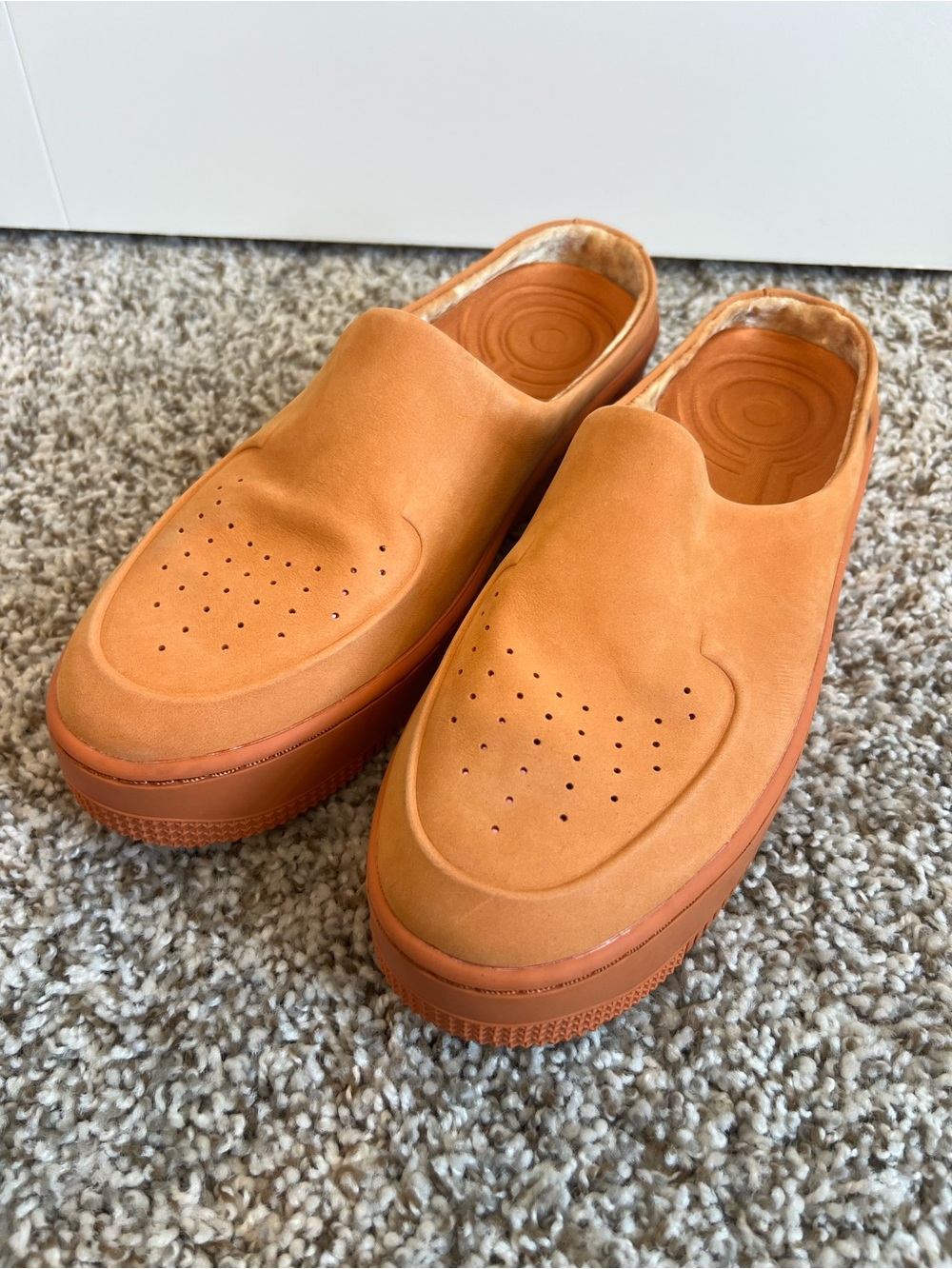 Nike Air Force 1 Lover XX Leather Slip-on Mules Cinder Orange Sz 9.5